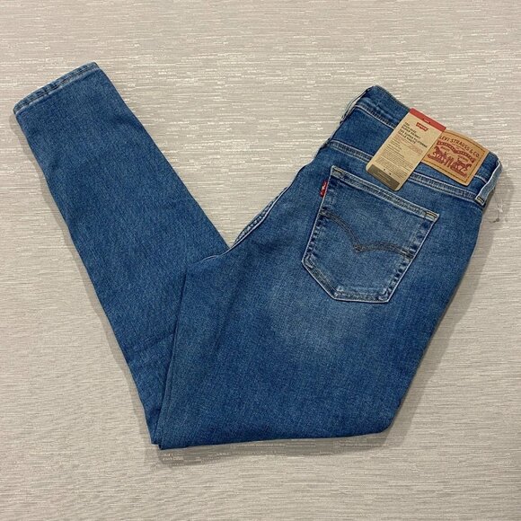 Levi's 720 Jeans Womens 31 x 28 High Rise Super Skinny Medium Wash Stretch Denim - Picture 1 of 12